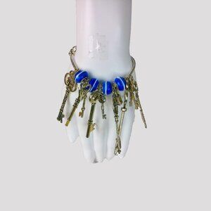 Key Beaded Charm Bracelet